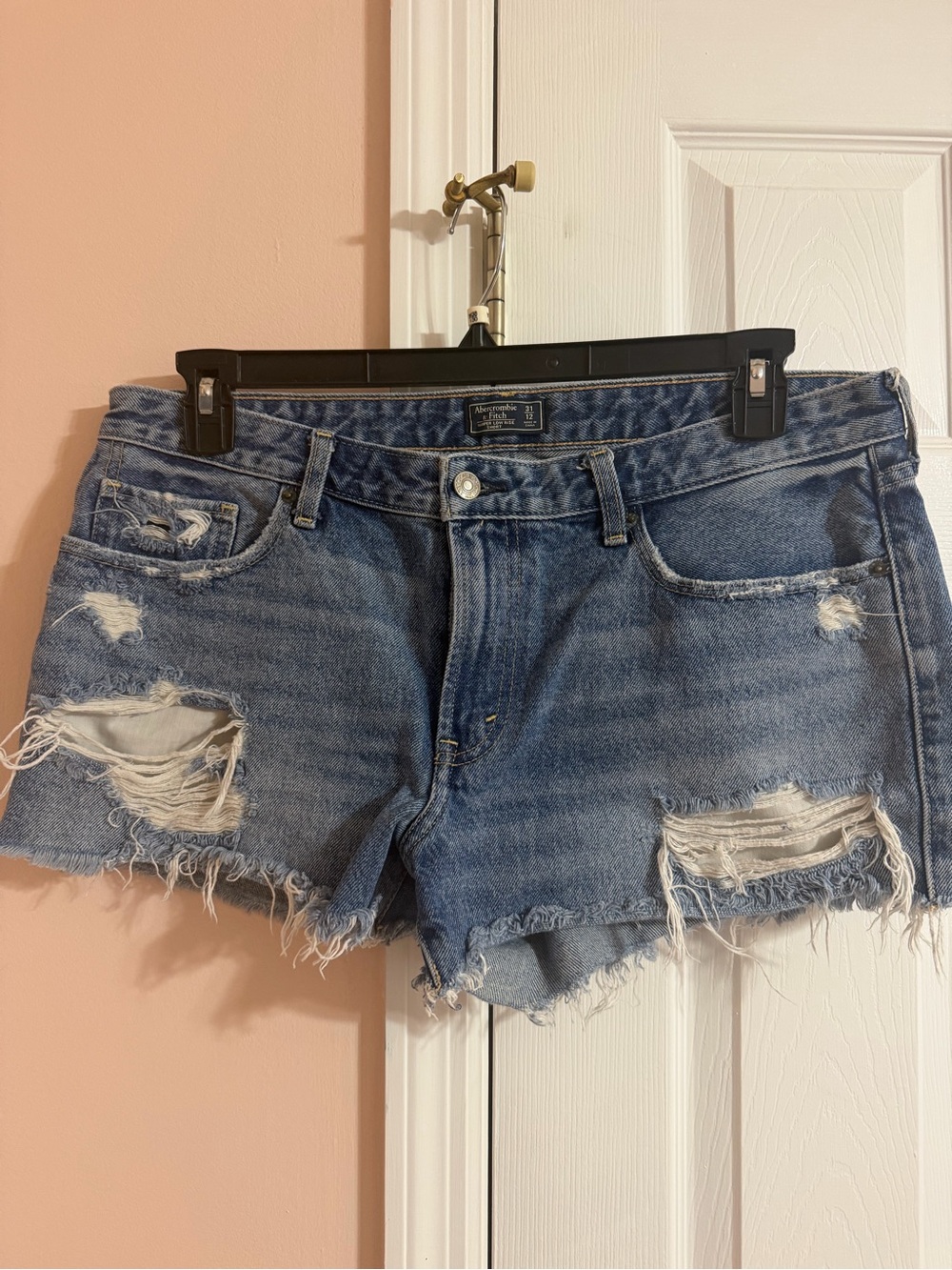Abercrombie Distressed Blue Denim Women's Cutoff Shorts
